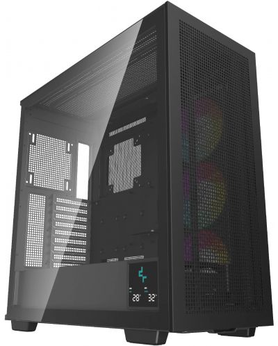 Кутия DeepCool - MORPHEUS Dual-Chamber, full tower, черна/прозрачна - 1